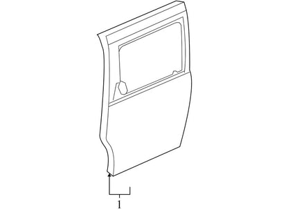 5020699AG 2011-2016 Chrysler Town &amp; Country RR Door Shell Used 5020699AG OEM