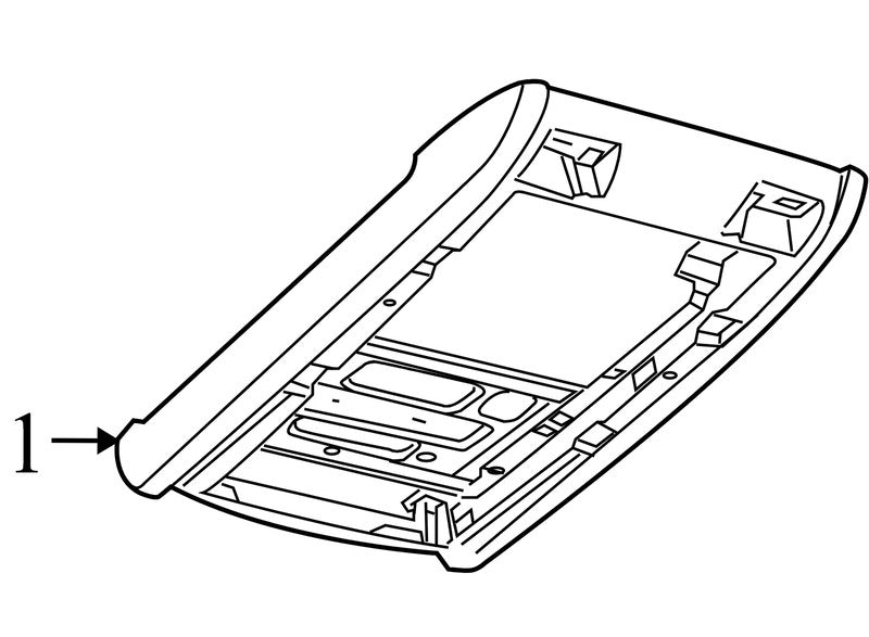 1KM33DW1AA 2008-2010 Chrysler Town &amp; Country Overhead Console Used OEM 1KM33DW1AA
