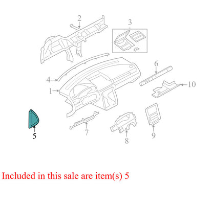 5G135404334A 2005-2007 Ford Five Hundred FR Instrument Panel Side Cover Used 5G135404334A OEM