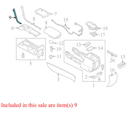 AH6Z58061A17AA 2010-2012 Lincoln MKZ Driver FL Console Trim Panel Used OEM AH6Z58061A17AA