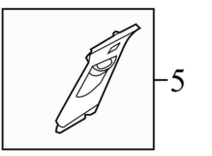CM51A24582 2012-2018 Ford Focus FR Upper Door Pillar Post Trim Used CV6Z5424356BA OEM