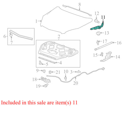 25798896 2010-2017 Chevrolet Equinox Driver FL Hood Hinge Used OEM 25802951