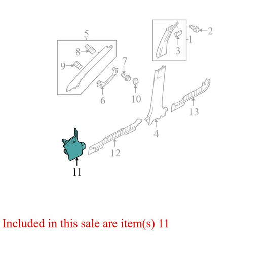 8L8Z7802345AC 2008-2012 Ford Escape Passenger FR Kick Panel Trim Used 8L8Z7802345AC OEM