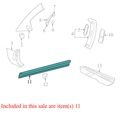 1C0853372A 2000-2001 Volkswagen Beetle FL FR Door Sill Plate Used 1C0853372A OEM