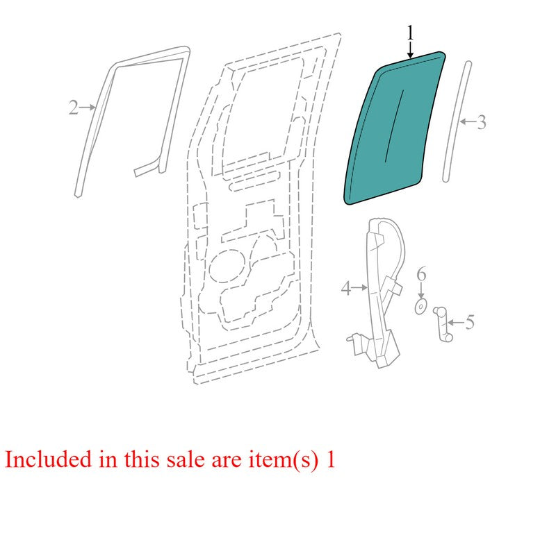 DQ10471YPN 2004-2014 Ford F-150 Passenger Rear Right Door Glass Used OEM DQ10471YPN