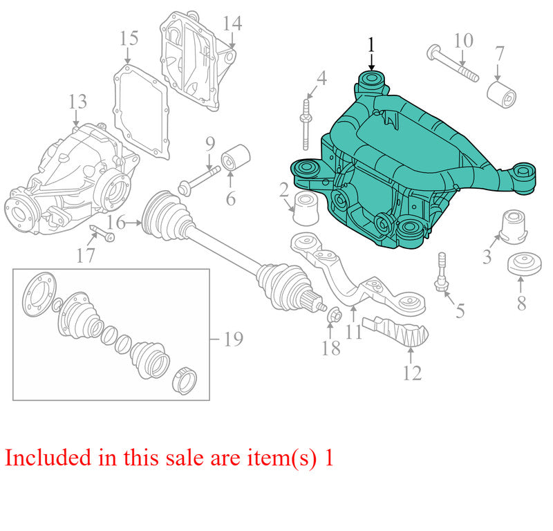 33316753629 2002-2006 BMW 325xi Rear Suspension Subframe Crossmember 33316753629 