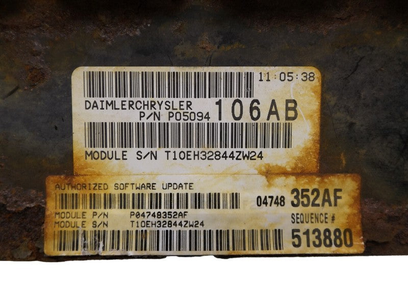 R5127196AA 2004-2008 Chrysler Pacifica Engine Control Module ECM Used OEM P04748352AF