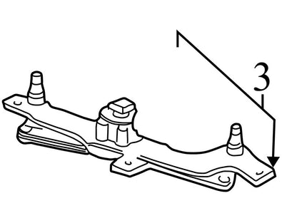 8L1Z17508A 2003-2006 Ford Expedition Windshield Wiper Motor &amp; Transmission Used OEM