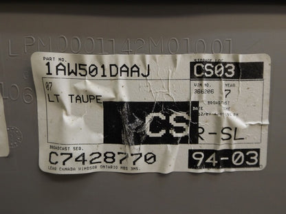 1BF131L2AA 2004-2008 Chrysler Pacifica Passenger Rear RR Interior Door Panel Used OEM