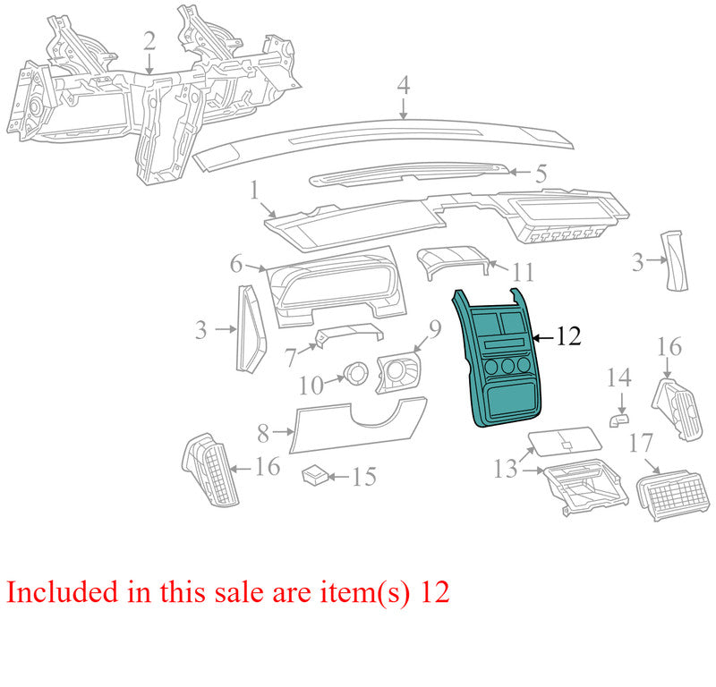 1MU05DK7AA 2009-2010 Dodge Journey Radio / Climate Control Bezel Used OEM 1HR131DVAE