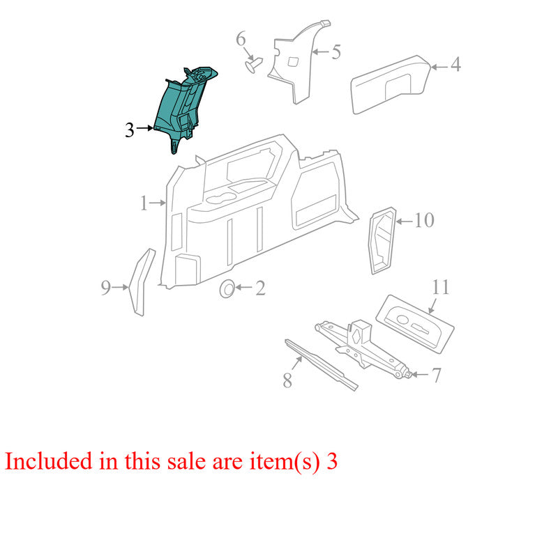 0ZR09BD1AI 2015-2018 Dodge Grand Caravan Left C-Pillar Trim Panel Used 0ZR09BD1AI OEM