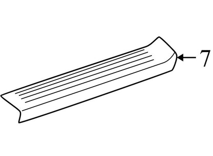 1L2Z7813208AAA 2006-2010 Mercury Mountaineer Passenger FR Door Sill Trim Used OEM 6L24781300