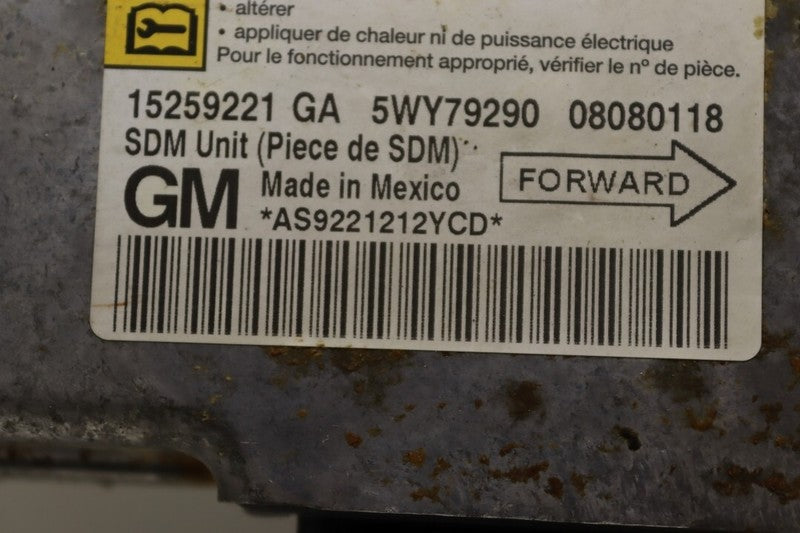 15259221 2005-2010 Pontiac G6 Restraints Control Module Used OEM 15259221