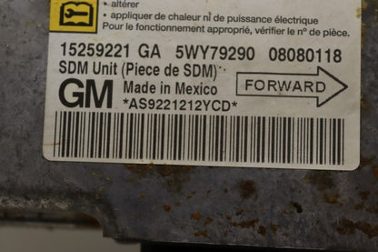 15259221 2005-2010 Pontiac G6 Restraints Control Module Used OEM 15259221