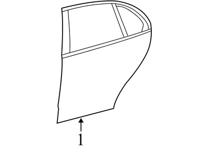 1K5833301Q 2005-2010 Volkswagen Jetta TDI Driver Rear RL Door Assembly Used OEM 1K5833301Q 