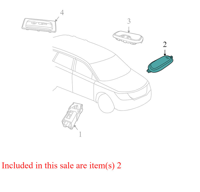 5JG58DW1AD 2009-2010 Dodge Journey Overhead Dome Light Assembly Used OEM 5JG58DW1AD 