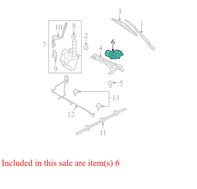 8L3Z17508B 2008-2012 Ford Escape Windshield Wiper Motor Used OEM 8L3Z17508B 