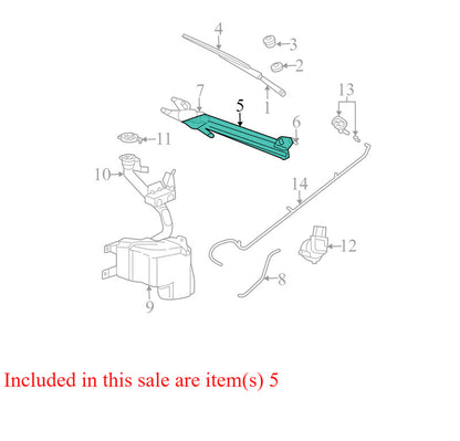 5102229AB 2004-2008 Chrysler Pacifica Windshield Wiper Motor &amp; Transmission Used OEM 