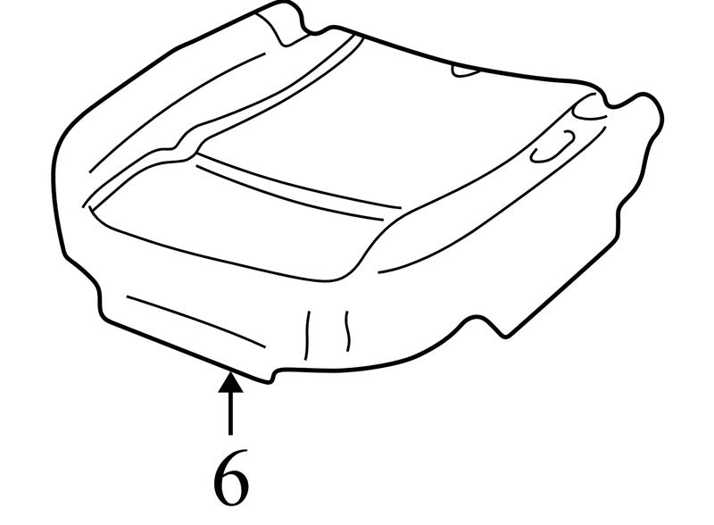 4W1Z54632A22AB 2010 Lincoln Town Car Front Right FR Seat Cushion Pad Used OEM 4W1Z54632A22AB 