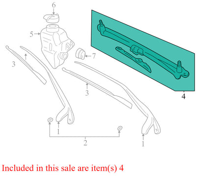 55154863AI 1997-2000 Dodge Dakota Windshield Wiper Motor &amp; Transmission Used OEM 