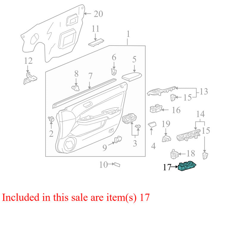 AD082935750 2003-2007 Honda Accord Driver FL Door Window Switch Used AD082935750 OEM