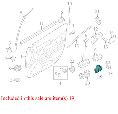 BH6Z14529BA 2010-2012 Lincoln MKZ Front Right Door Window Switch Used BH6Z14529BA OEM