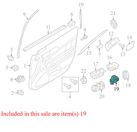 BH6Z14529BA 2010-2012 Lincoln MKZ Front Right Door Window Switch Used BH6Z14529BA OEM