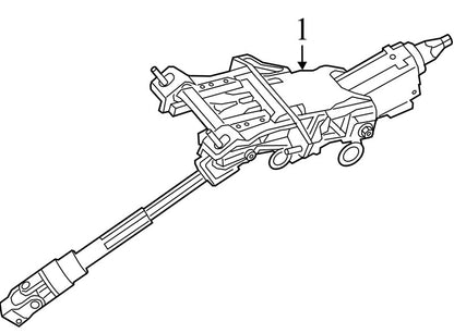 X1310090479 2012-2014 Ford Focus Steering Column Assembly Used BV6Z3C529Y OEM