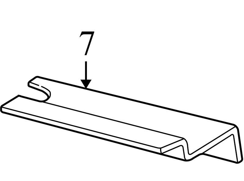 F75Z7813260AAD 1997-2002 Ford Expedition Left Rear Door Sill Plate Trim 7813245