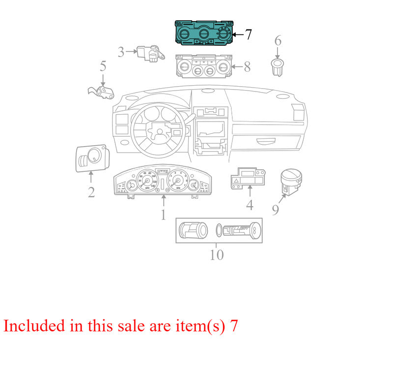 P55111870AJ 2008-2010 Dodge Charger HVAC Temperature Control Panel Used 55111871AE OEM
