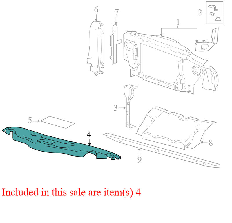 7L3Z19E525A 2004-2008 Ford F-150 FU Radiator Support Air Deflector Used 4L3419E525BA OEM