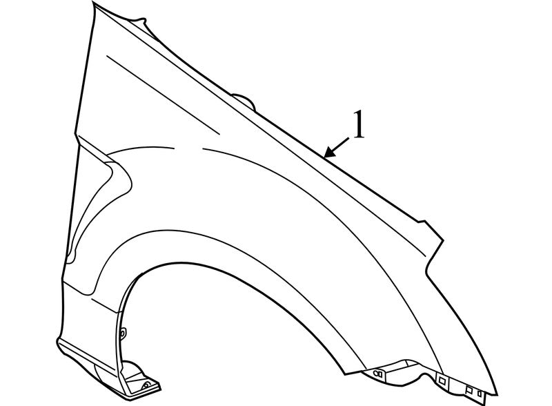 8S4Z16006B 2008-2011 Ford Focus Driver FL Fender Used 8S4Z16006B OEM