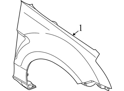 8S4Z16006B 2008-2011 Ford Focus Driver FL Fender Used 8S4Z16006B OEM