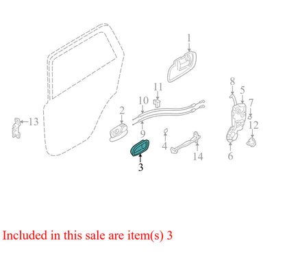 8261126000 2001-2006 Hyundai Santa Fe Rear Interior Door Handle Trim Used 8261126000 OEM