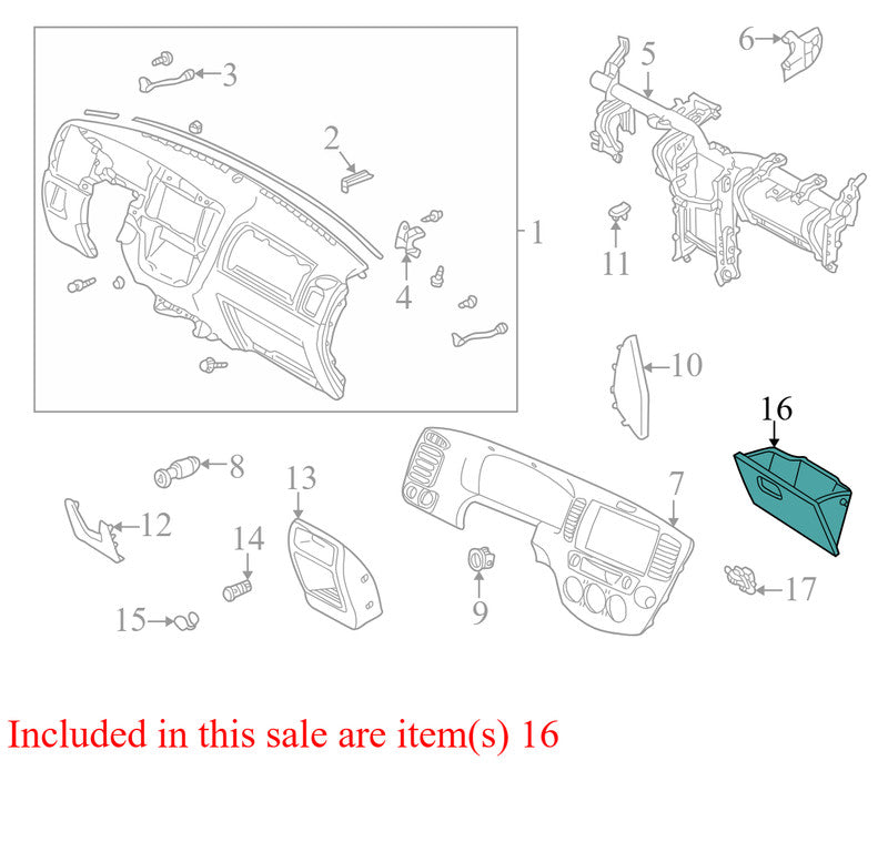 EC0164030L66 2001-2007 Mazda Tribute Glove Box Used EC0164030L66 OEM