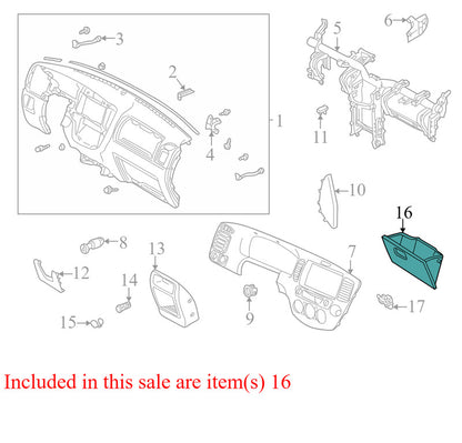 EC0164030L66 2001-2007 Mazda Tribute Glove Box Used EC0164030L66 OEM