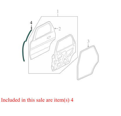 8L8Z7825354C 2008-2012 Ford Escape Passenger Rear RR Door Seal Used OEM 8L8Z7825354C 