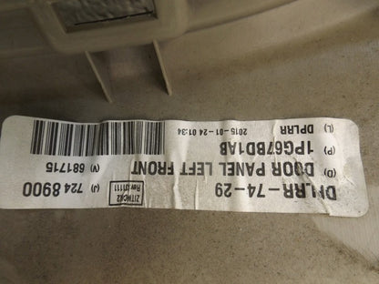 1PG67BD1AB 2015-2018 Dodge Grand Caravan Rear Left Sliding Door Trim Panel Used 1PG67BD1AB