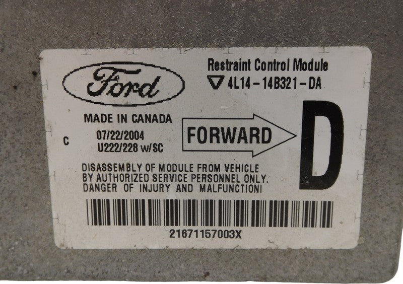 4L1414B321DA 2003-2006 Ford Expedition Restraints Control Module Used OEM 4L1414B321DA