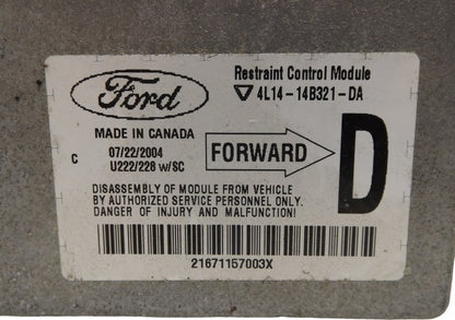 4L1414B321DA 2003-2006 Ford Expedition Restraints Control Module Used OEM 4L1414B321DA