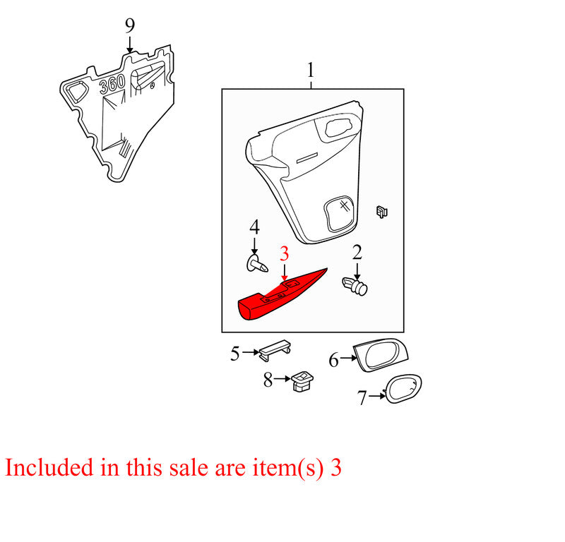 15188941 15079870 2005-2007 Chevrolet Trailblazer Rear Left (Driver) Door Armrest