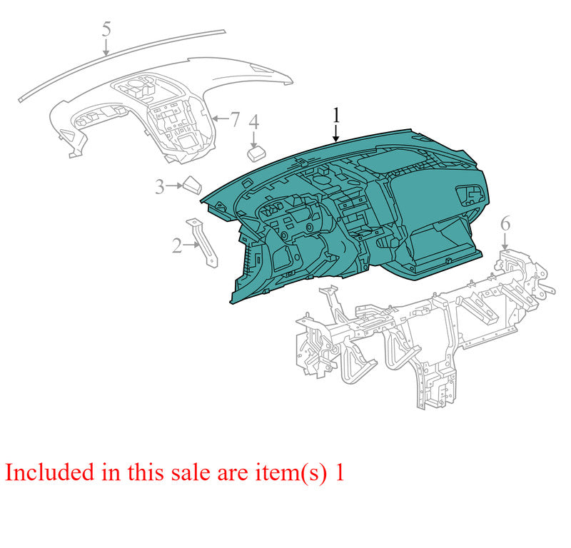 23369296 2010-2017 Chevrolet Equinox Dashboard Panel Assembly Used OEM 20917470