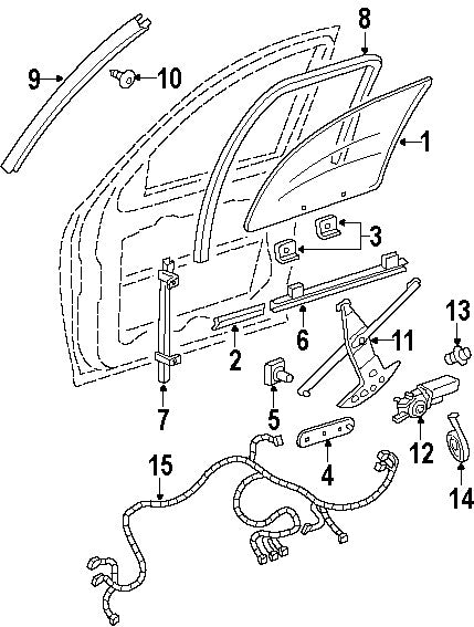 22702139 1998-2005 Oldsmobile Silhouette Passenger FR Window Motor Used OEM 16643539