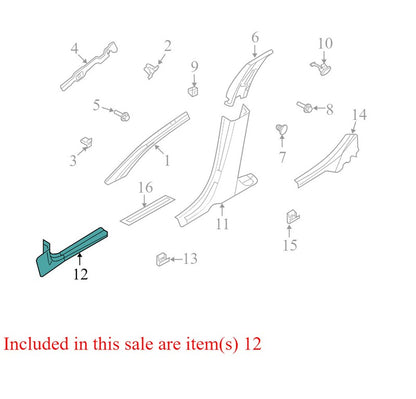 9E535413200BA 2010-2012 Lincoln MKZ Front Right Door Sill Plate Used OEM 9E535413200BA