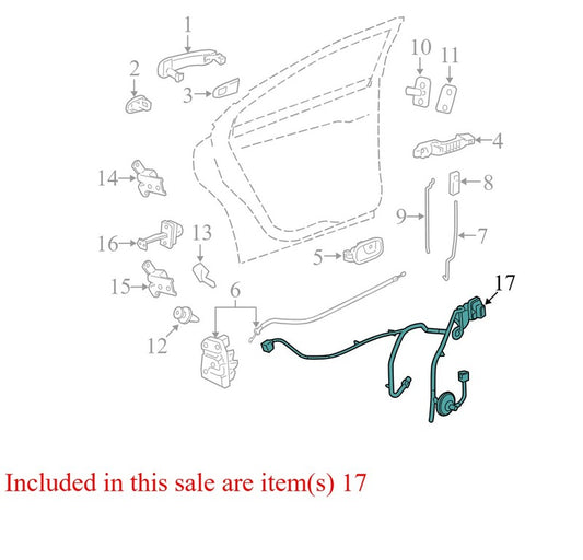 22759358 2008-2012 Chevrolet Malibu Driver RL Door Wiring Harness Used 22759358 OEM