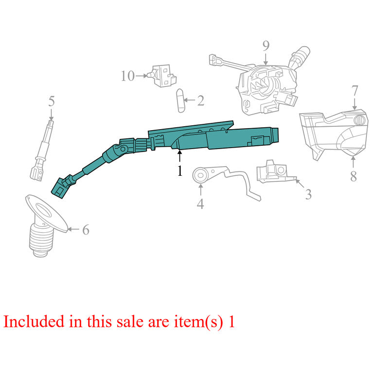 05057642AH 2015-2018 Dodge Grand Caravan Steering Column Used 05057642AH OEM