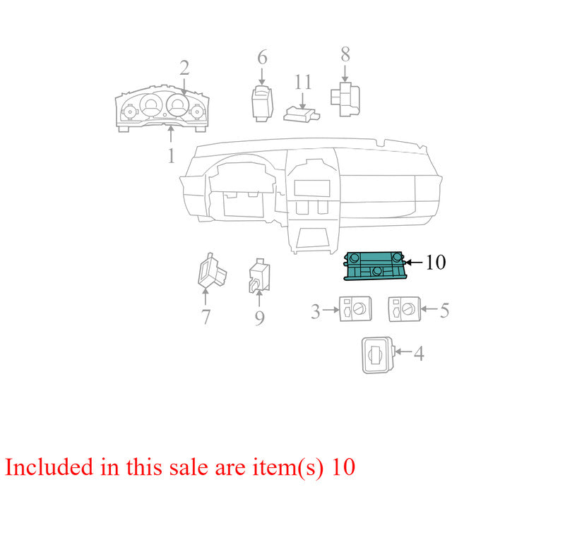 55111804AJ 2008-2010 Chrysler Town &amp; Country Climate Control Panel Used OEM 55111804AJ