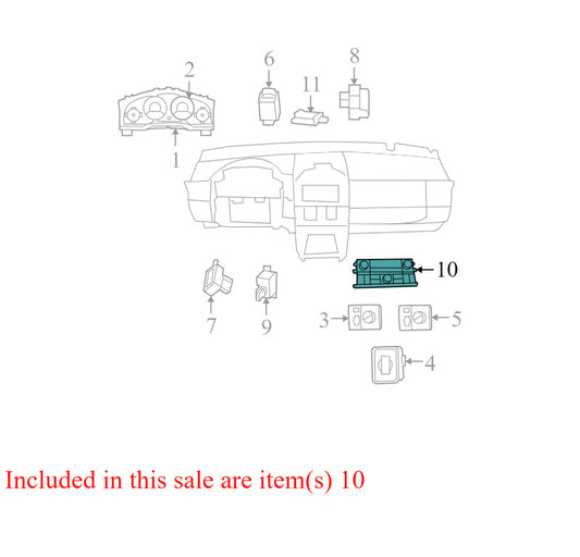 55111804AJ 2008-2010 Chrysler Town &amp; Country Climate Control Panel Used OEM 55111804AJ