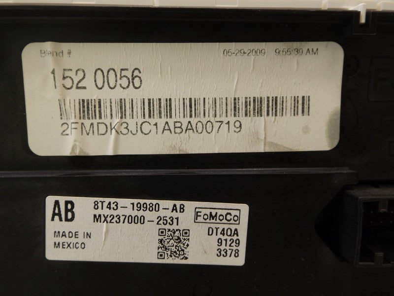 8T4319980AB 2007-2010 Ford Edge HVAC Temperature Control Panel Used 8T4319980AB OEM
