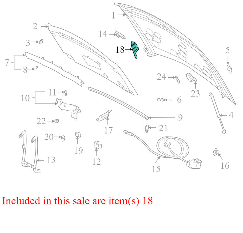 12481362 2000-2005 Buick LeSabre Driver LH Hood Hinge Used OEM 25715161
